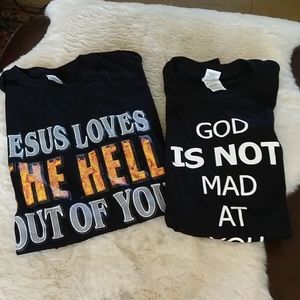 NWOT.Set of two religious T-shirts
